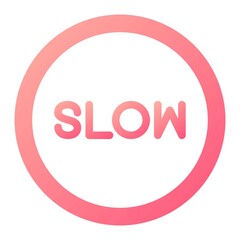 Vector Slow Glyph Gradient Icon Design