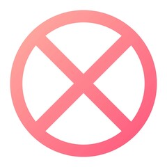 Vector No Stopping Glyph Gradient Icon Design