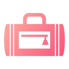 Vector Sport Bag Glyph Gradient Icon Design