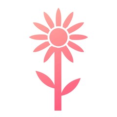 Vector Sunflower Glyph Gradient Icon Design