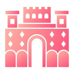 Vector Alhambra Glyph Gradient Icon Design