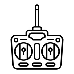 Obraz premium Remote Control Vector Outline Icon Isolated On White Background