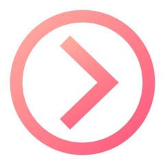 Vector Right Chevron Glyph Gradient Icon Design