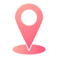 Vector Location Glyph Gradient Icon Design