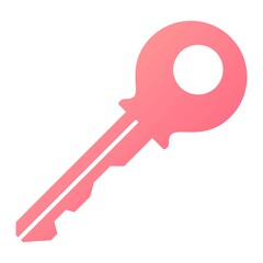 Vector Key Glyph Gradient Icon Design
