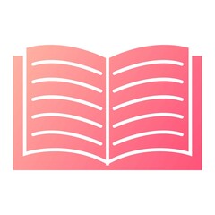 Vector Book Glyph Gradient Icon Design