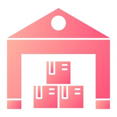 Vector Inventory Glyph Gradient Icon Design