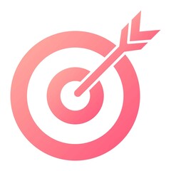 Vector Target Glyph Gradient Icon Design