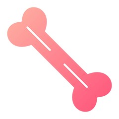 Vector Bone Glyph Gradient Icon Design