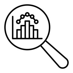 Search Vector Outline Icon Isolated On White Background