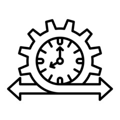 Agile Vector Outline Icon Isolated On White Background