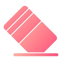 Vector Eraser Tool Glyph Gradient Icon Design