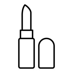 lipst Vector Outline Icon Isolated On White Background