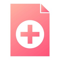Vector New File Glyph Gradient Icon Design