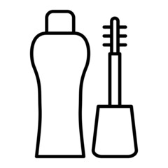 Mascare Vector Outline Icon Isolated On White Background