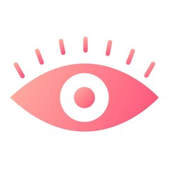 Vector Eye Glyph Gradient Icon Design