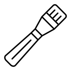 Brush Vector Outline Icon Isolated On White Background