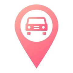 Vector Car Placeholder Glyph Gradient Icon Design