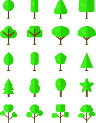 lovely tree flat icon