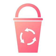  Vector Dustbin Glyph Gradient Icon Design