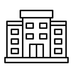 Office Vector Outline Icon Isolated On White Background