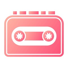 Vector Walkman Glyph Gradient Icon Design