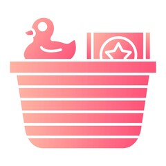  Vector Toy Basket Glyph Gradient Icon Design