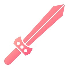 Vector Toy Sword Glyph Gradient Icon Design