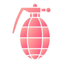 Vector Grenade Glyph Gradient Icon Design