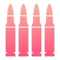 Vector Bullets Glyph Gradient Icon Design