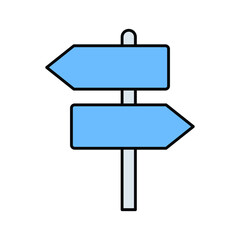 Direction board Vector icon which is suitable for commercial work and easily modify or edit it


