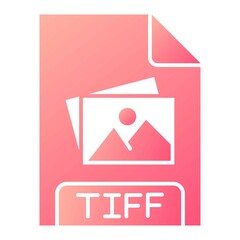 Vector TIFF Glyph Gradient Icon Design