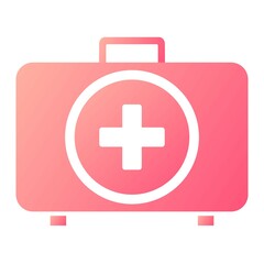 Vector First Aid Box Glyph Gradient Icon Design
