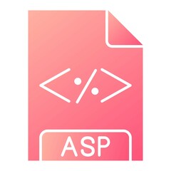 Vector ASP Glyph Gradient Icon Design