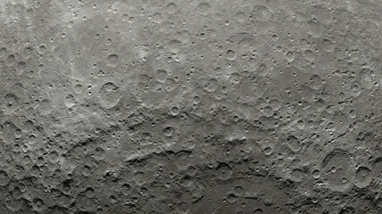 Moon surface rotation with a lot of crater - obrazy, fototapety, plakaty