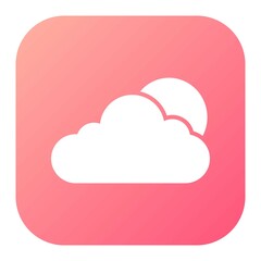 Vector Weather App Glyph Gradient Icon Design