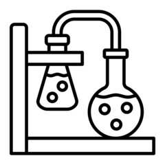 Experiment Vector Outline Icon Isolated On White Background