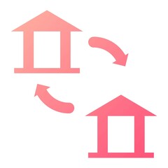 Vector Transaction Glyph Gradient Icon Design