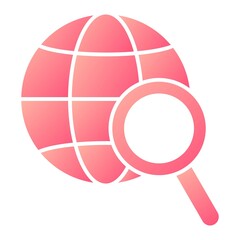 Vector Research Glyph Gradient Icon Design