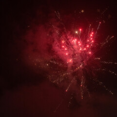 fireworks in the night sky