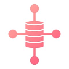 Vector Data Collection Glyph Gradient Icon Design