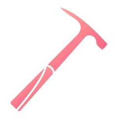 Vector Pick Hammer Glyph Gradient Icon Design