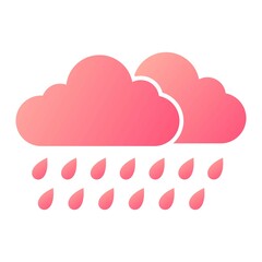 Vector Heavy Rain Glyph Gradient Icon Design