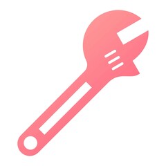  Vector Wrench Glyph Gradient Icon Design