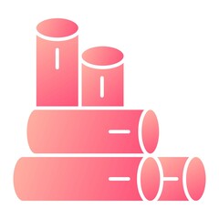 Vector Pipe Glyph Gradient Icon Design