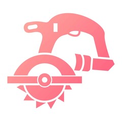 Vector Circular Saw Glyph Gradient Icon Design