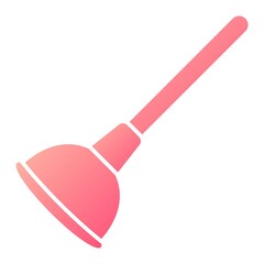 Vector Plunger Glyph Gradient Icon Design