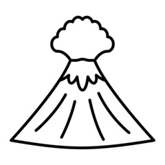 Lava Vector Outline Icon Isolated On White Background