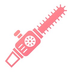 Vector Chainsaw Glyph Gradient Icon Design
