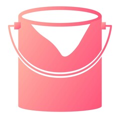 Vector Paint Bucket Glyph Gradient Icon Design